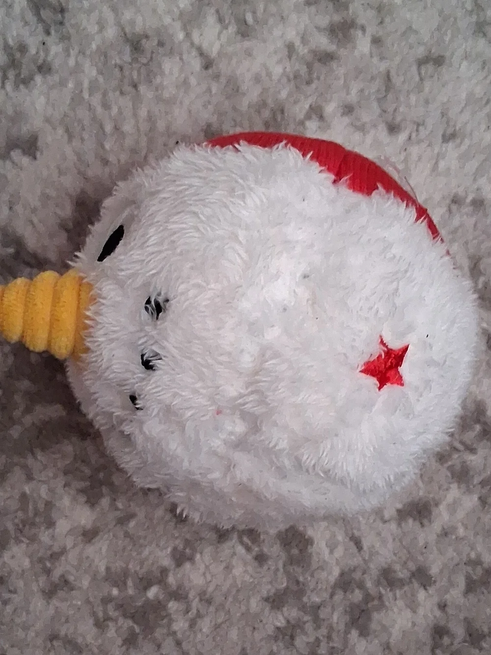 Plush Snow Friend Beanie Toy - White and Red